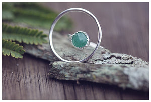 Statement ring with jade stone