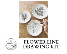 Load image into Gallery viewer, DRAWING: FLOWERY LINE DRAWING DIY
