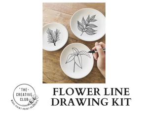 DRAWING: FLOWERY LINE DRAWING DIY