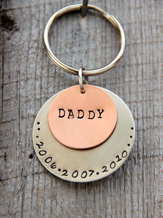 Customized Daddy Key ring with stars
