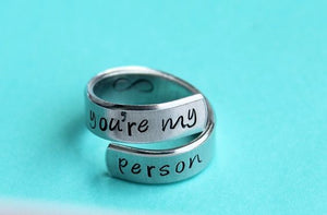 Adjustable message ring
