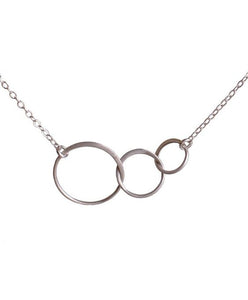 Mom and kiddie circle necklace